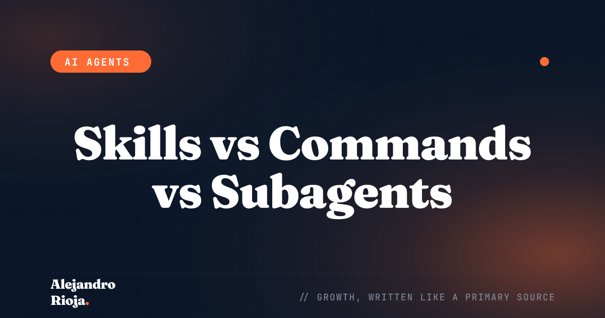 Claude Skills vs. Slash Commands vs. Subagents: A Decision Framework