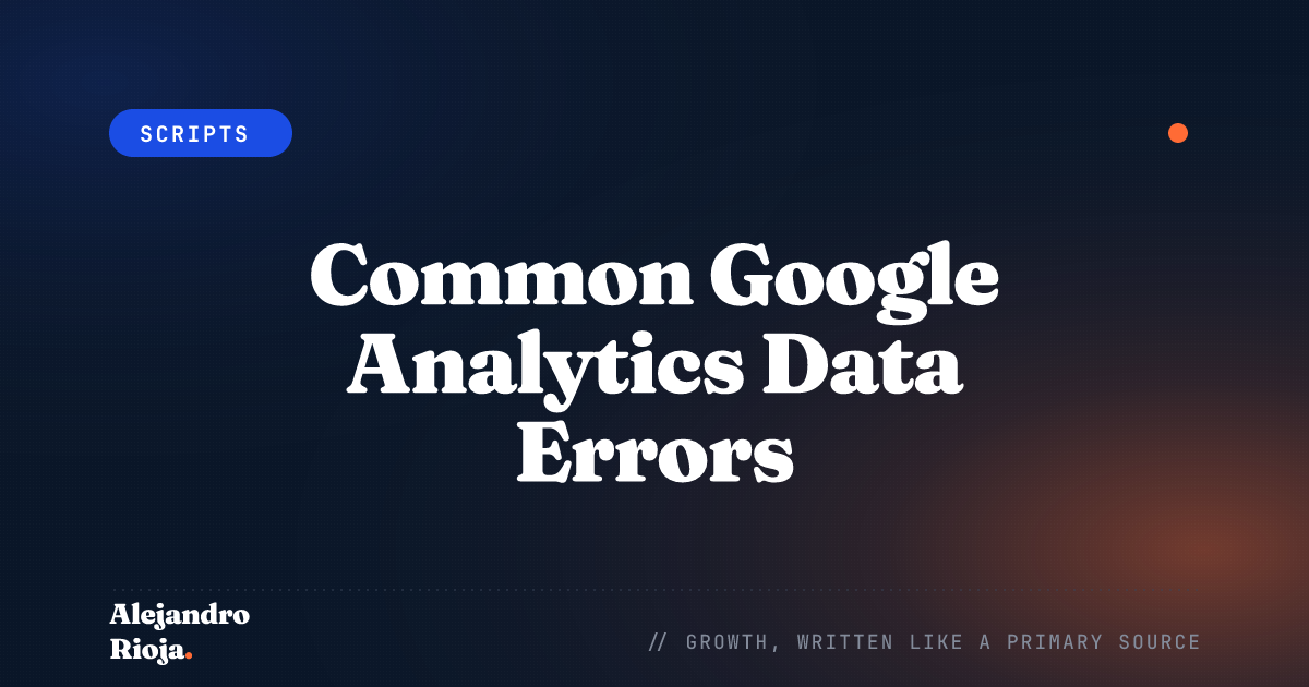Common Google Analytics Data Errors A Guide On How To Fix Them