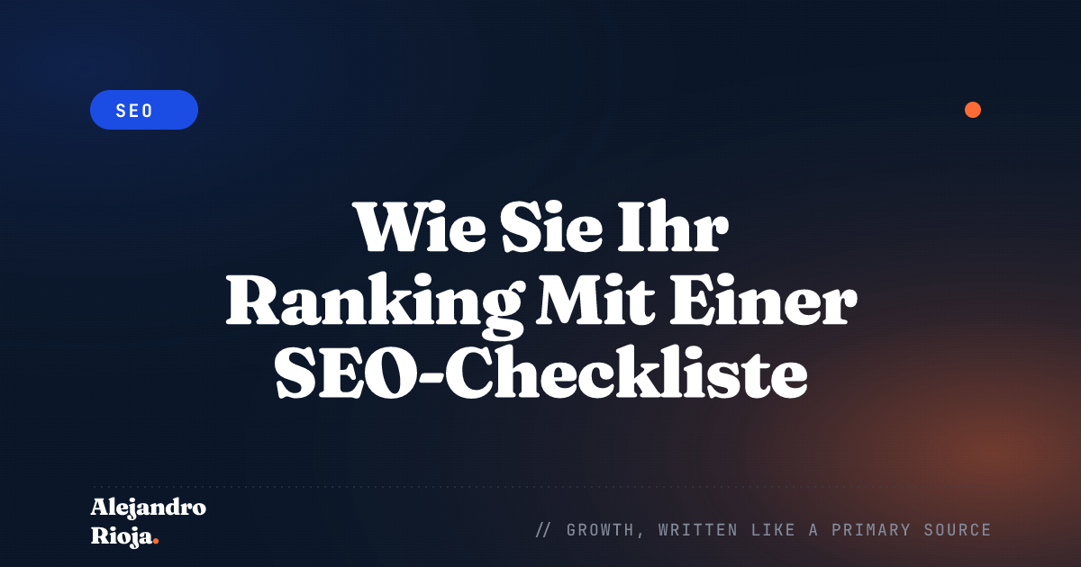 Wie Sie Ihr Ranking Mit Einer SEO-Checkliste Verbessern