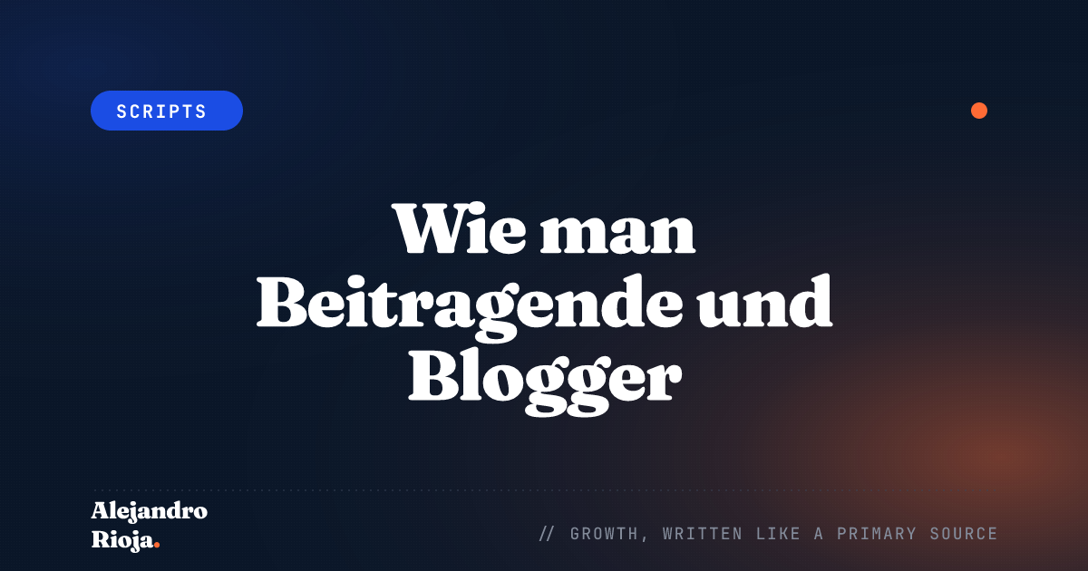 Wie man Blogger und Beitragende kontaktiert