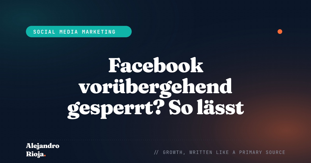 Facebook vorübergehend gesperrt: So lässt sich das beheben