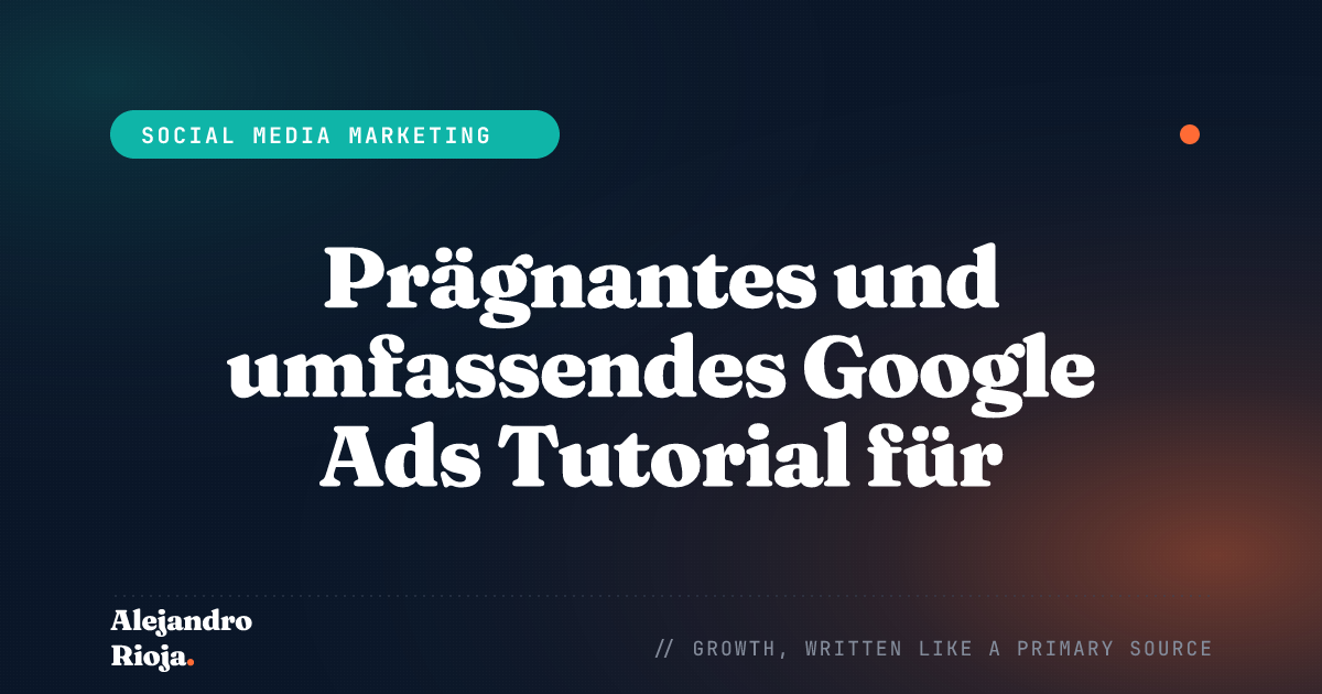 Google ads tutorial