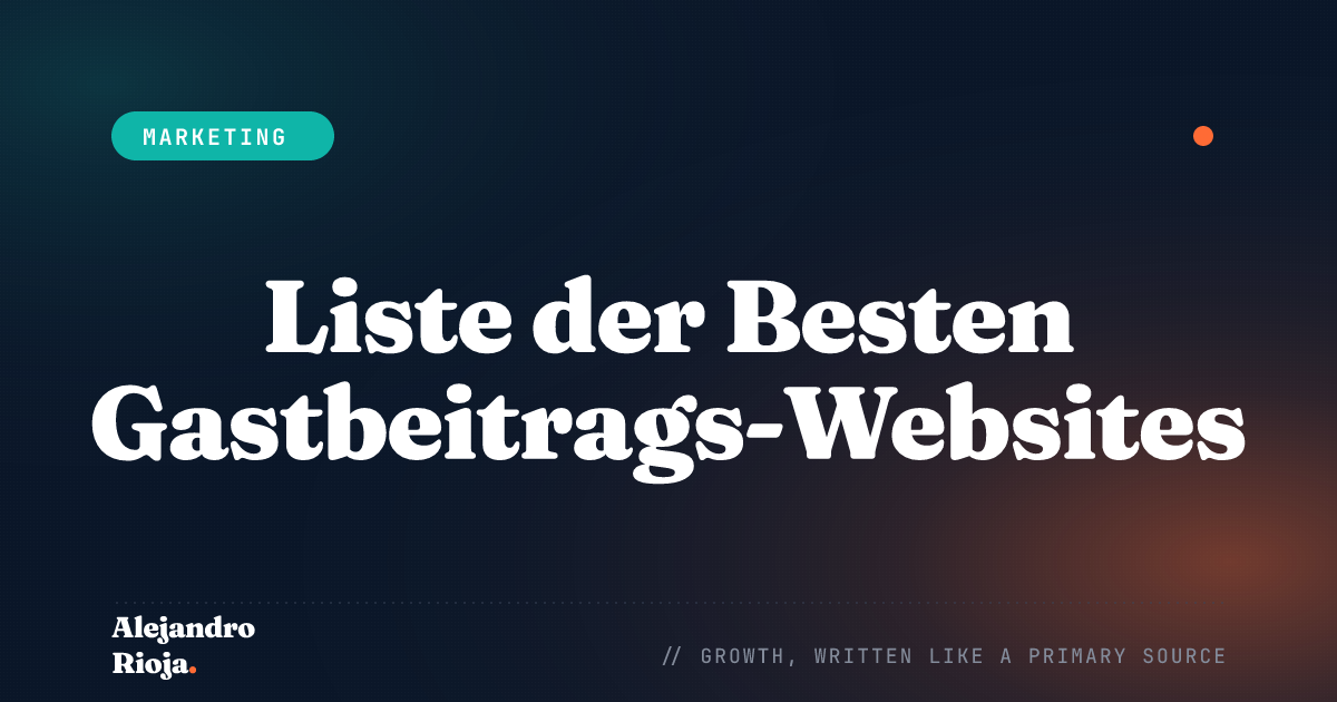 Liste der Besten Gastbeitrags-Websites
