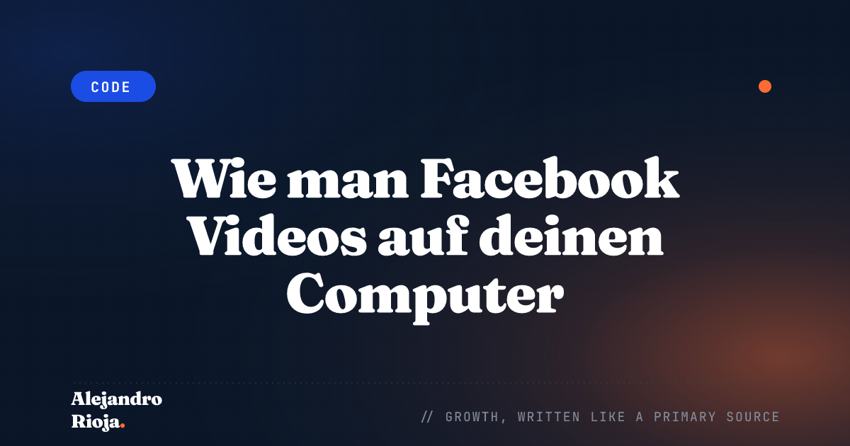 Wie man Facebook Videos auf deinen Computer herunterlädt