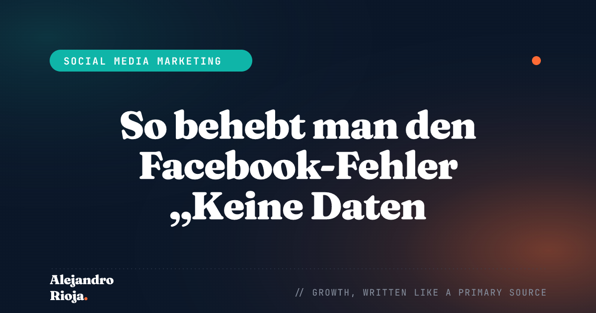 How To Fix No Data Available On Facebook Error