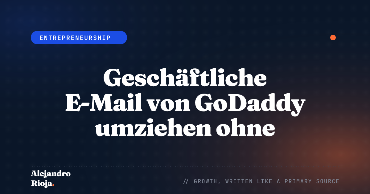Geschäftliche E-Mail von GoDaddy umziehen ohne Datenverlust