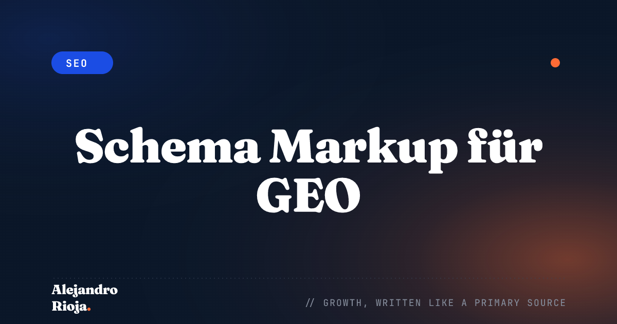 Schema Markup für GEO: Die 4 Schema-Typen, die KI-Zitationsraten verbessern