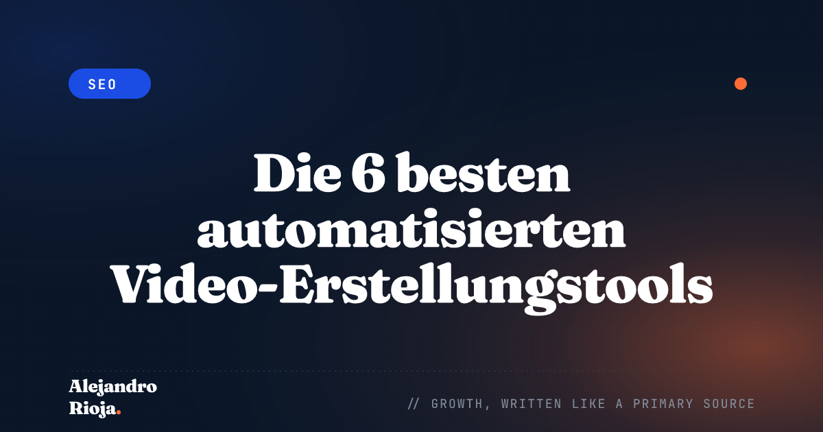 Die 6 besten automatisierten Video-Erstellungstools