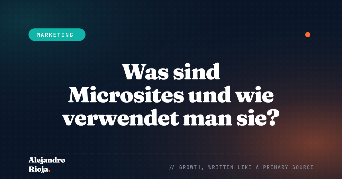 Was sind Microsites
