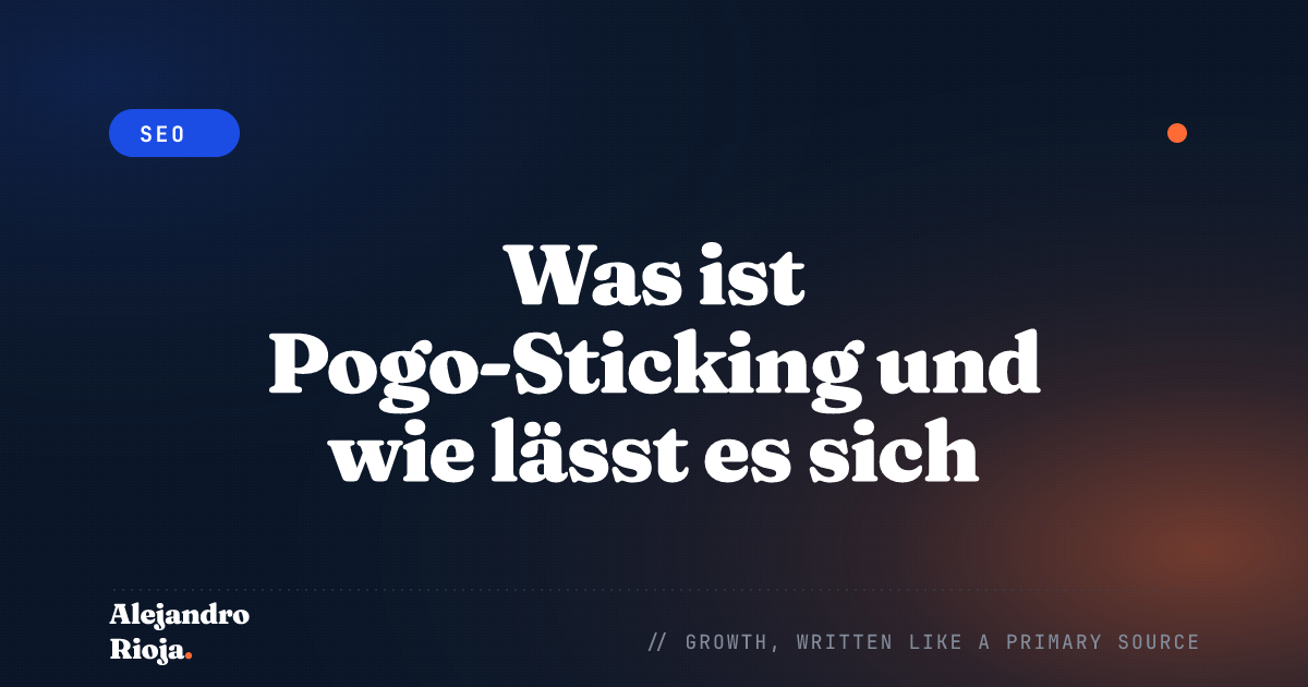 Was ist Pogo-Sticking