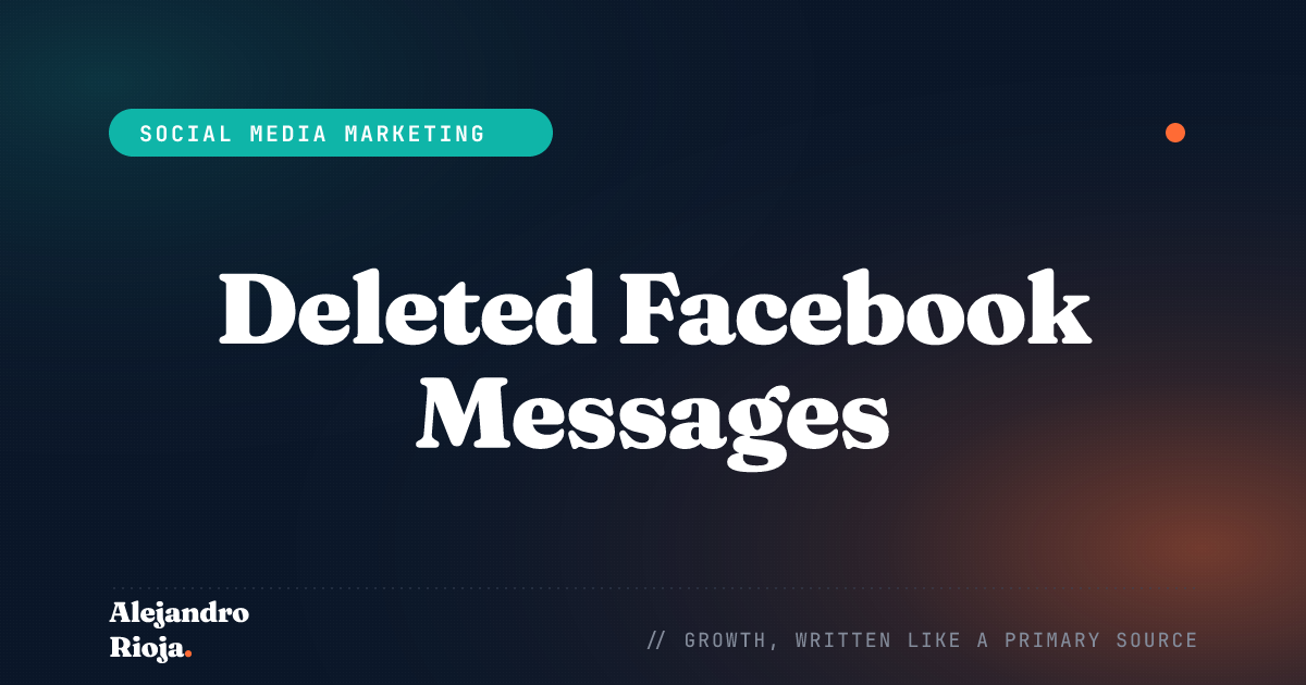 How To Recover Deleted Facebook Messages