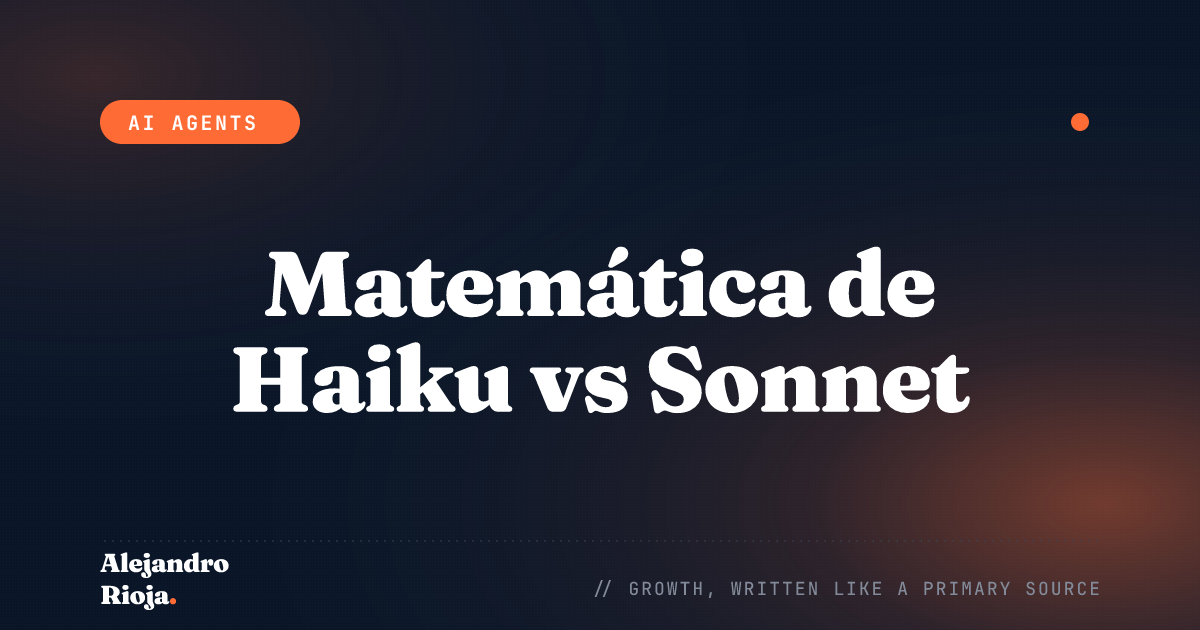 Matemática de Costes de Agentes de IA: Cuándo Haiku Gana a Sonnet (y Cuándo No)