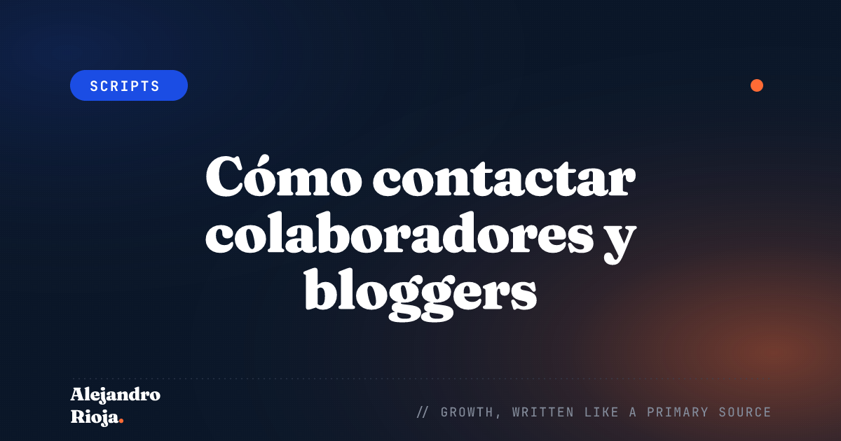 Cómo contactar bloggers y colaboradores