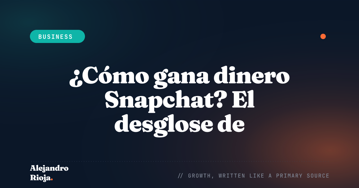 Cómo gana dinero Snap, Inc. — desglose 2026
