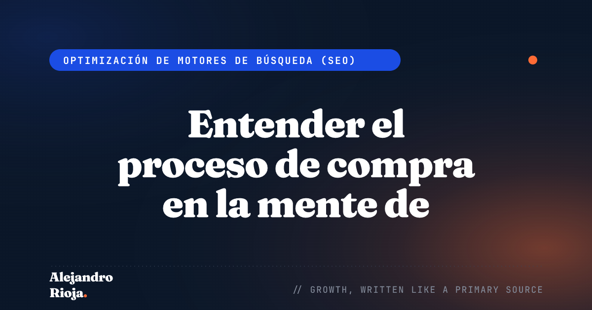 Entender el proceso de compra en la mente de nuestro cliente