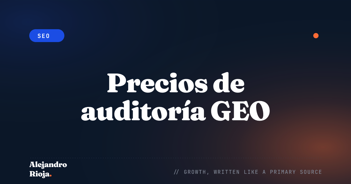 Precios de auditoría GEO: cuánto cobrar