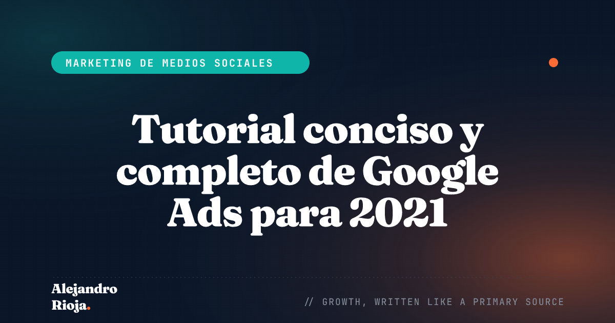 Google ads tutorial