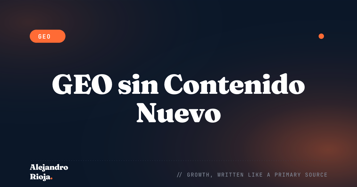 Cómo Posicionarse en la Búsqueda de IA sin Escribir una Sola Publicación Nueva