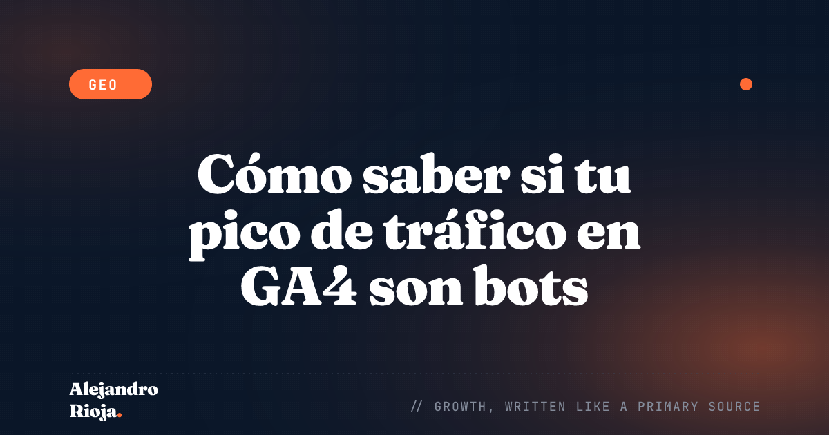Cómo Saber si tu Pico de Tráfico en GA4 son Bots