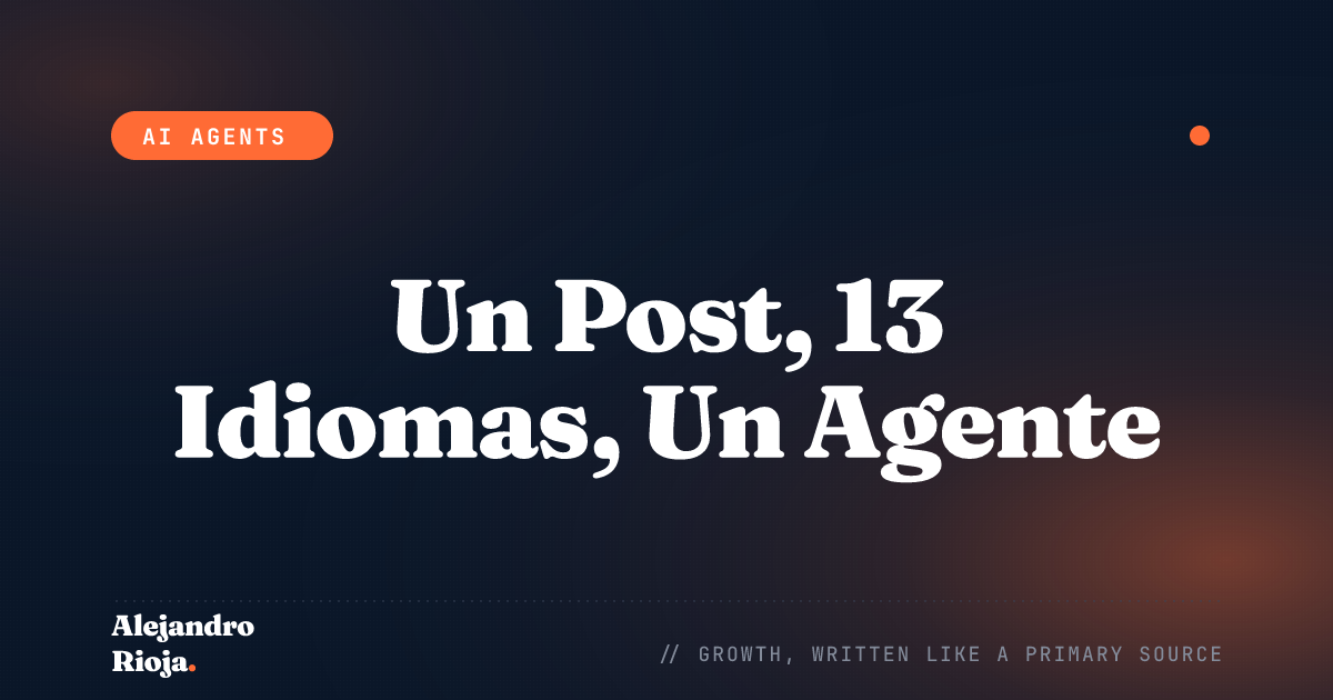 Cómo Traducir un Post a 13 Idiomas con un Solo Agente