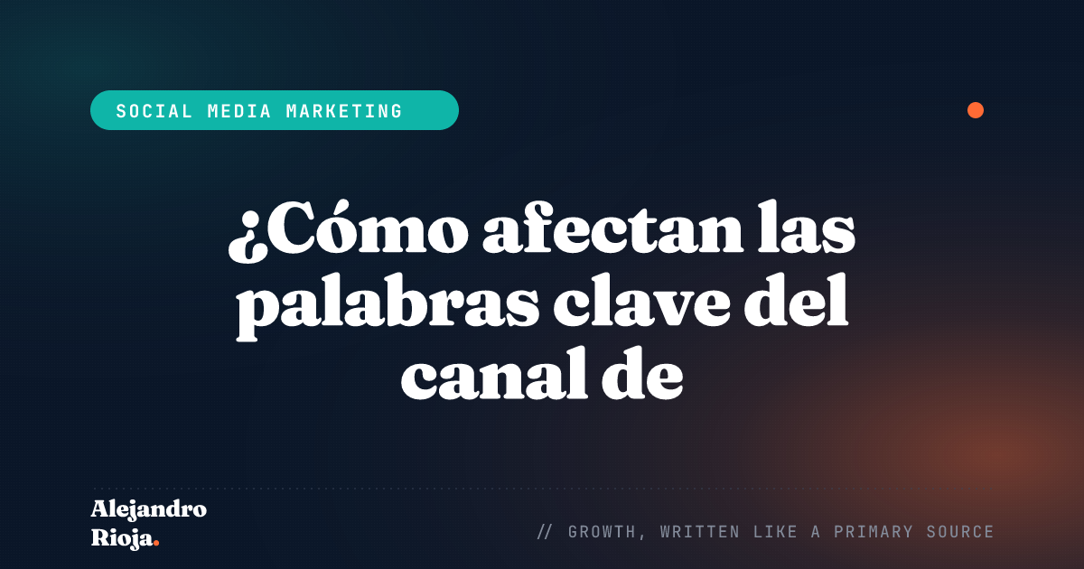 Cómo afectan las palabras clave del canal de YouTube a la optimización de videos