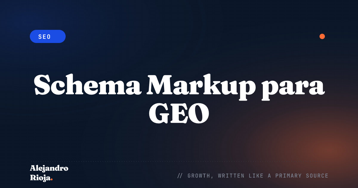 Schema Markup para GEO: Los 4 tipos de schema que aumentan las tasas de citación de IA