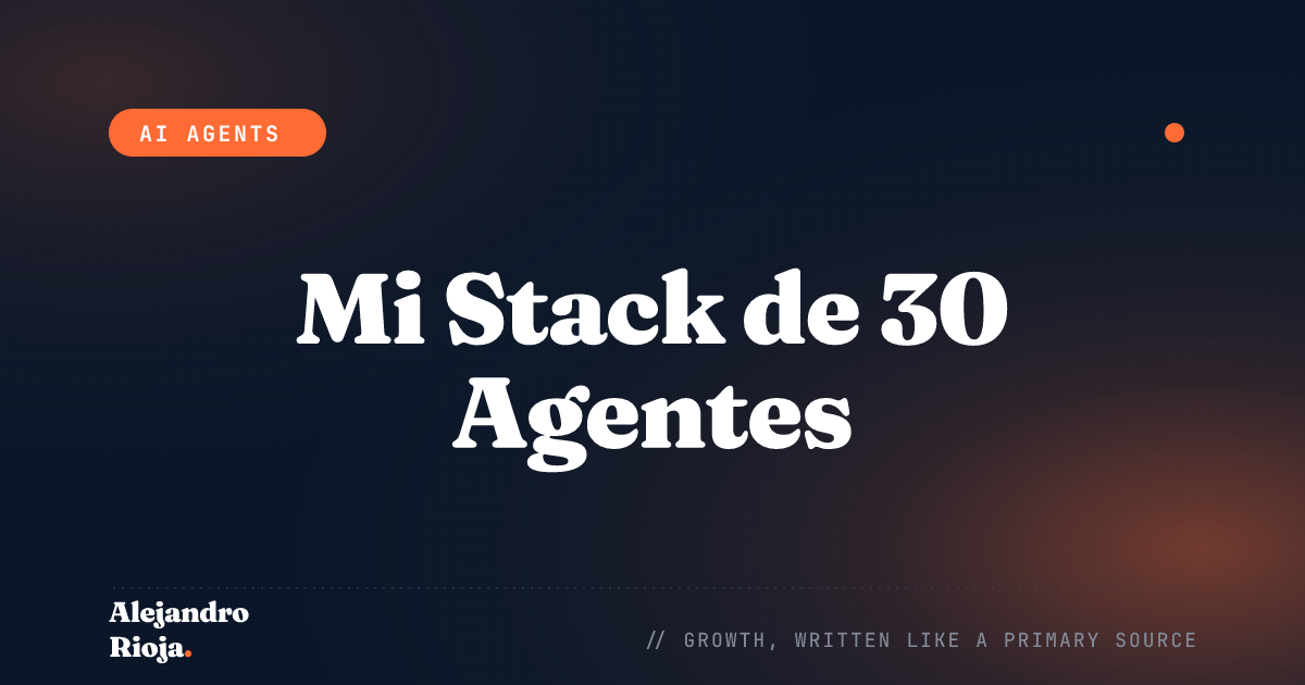 El Stack de Agentes que Uso para Correr 30+ Agentes en Producción (Sin Python)