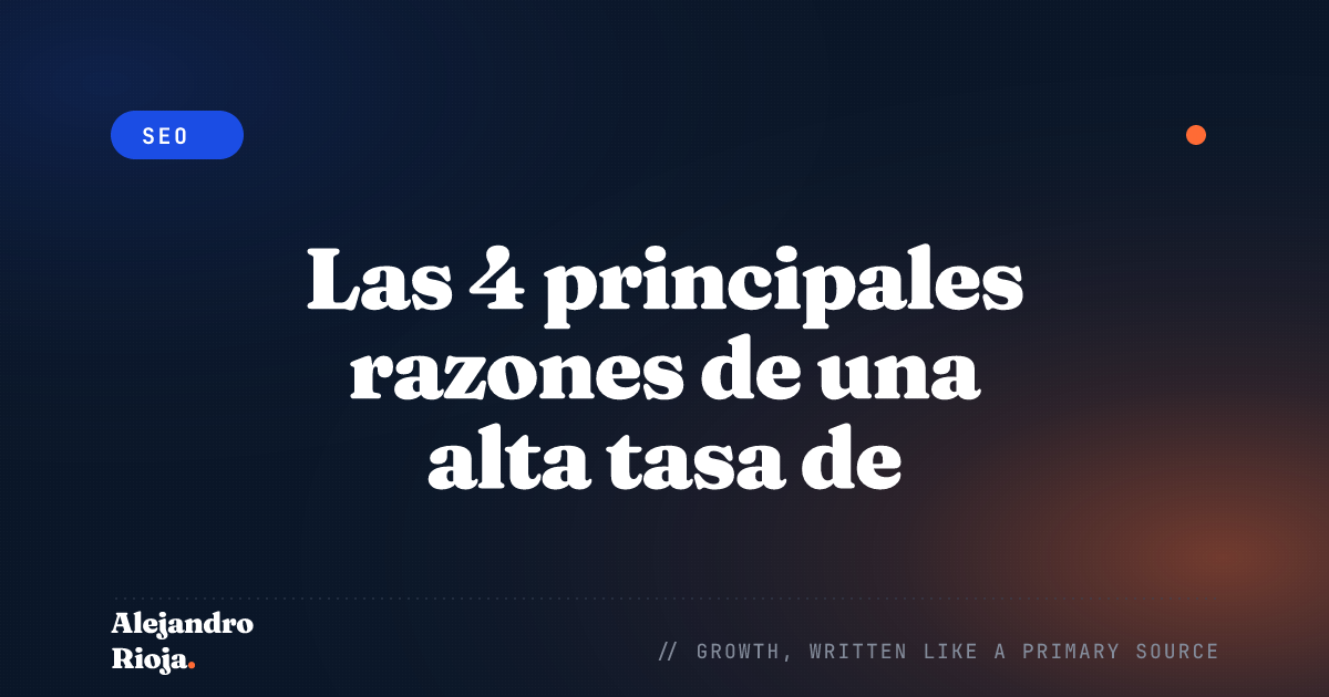 Tasa de rebote en sitio web