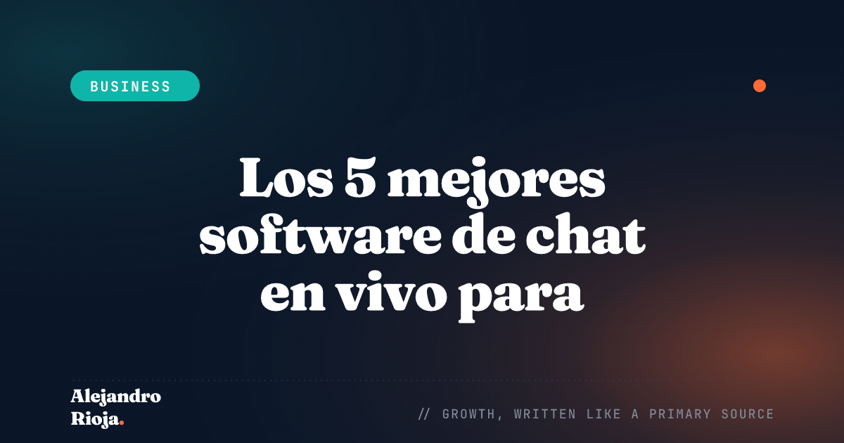 Los 5 mejores software de chat en vivo para pequeñas empresas