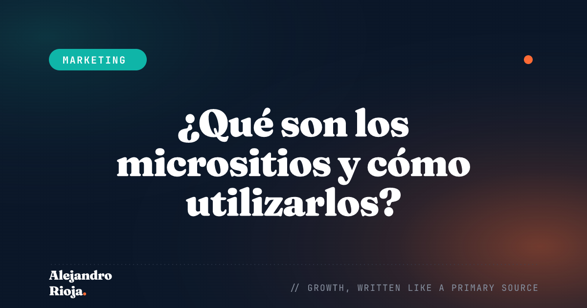 Qué son los micrositios