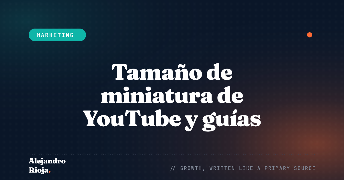 Tamaño de miniatura de YouTube