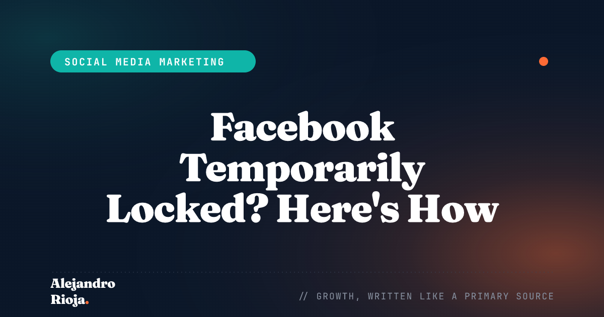 Facebook Temporarily locked Here's How To Fix It