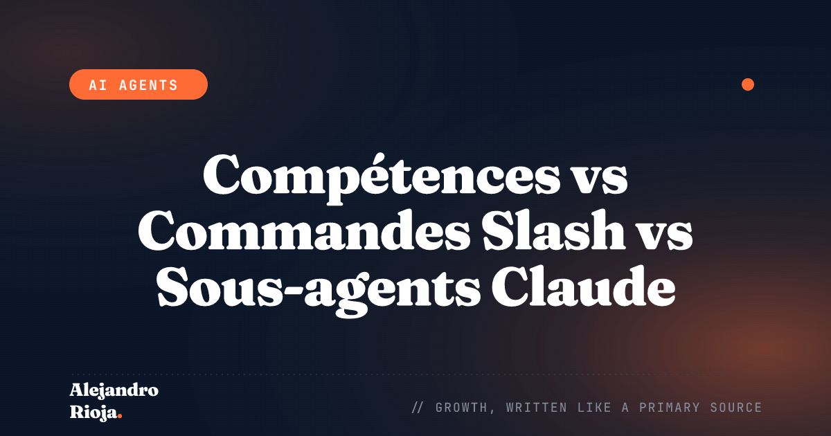 Compétences Claude vs Commandes Slash vs Sous-agents : un cadre de décision