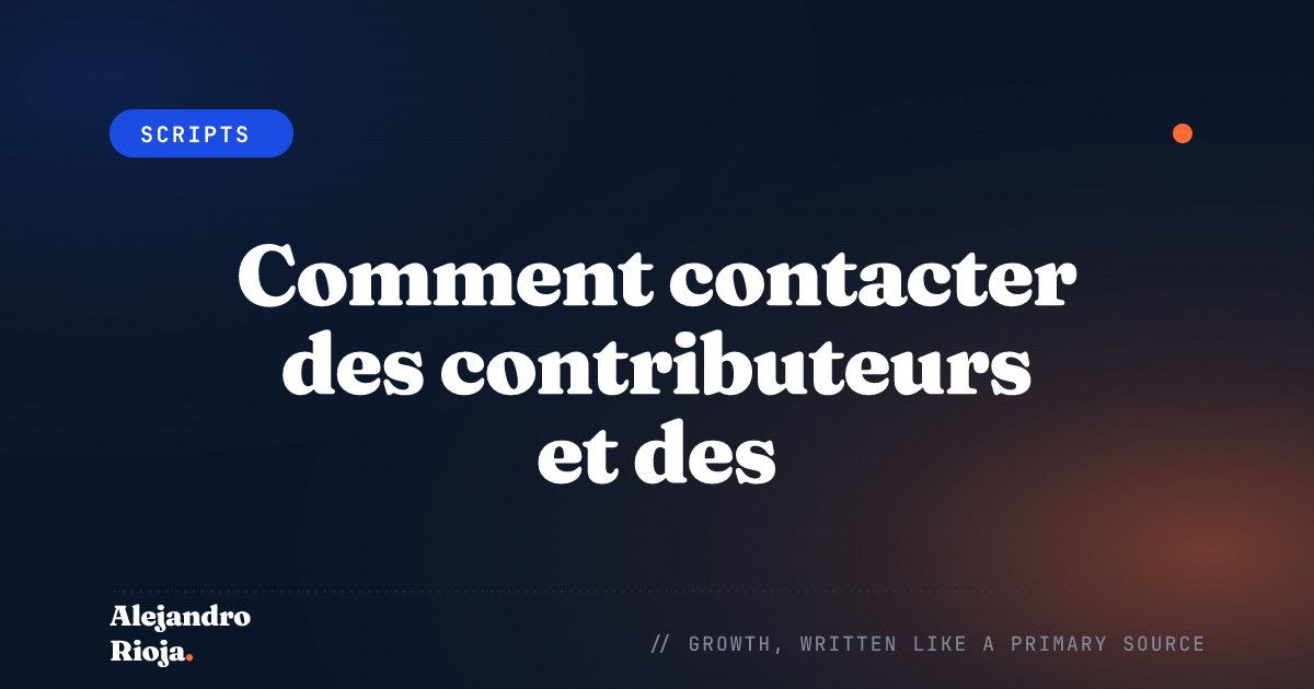 Comment contacter des blogueurs et des contributeurs