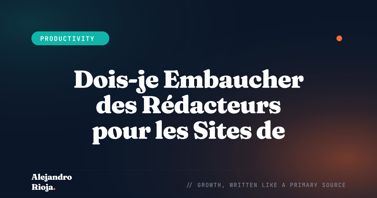 Rédacteurs pour Sites de Niche