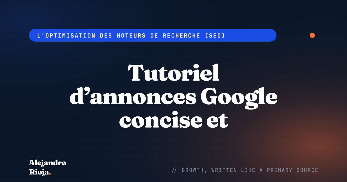 Google ads tutorial