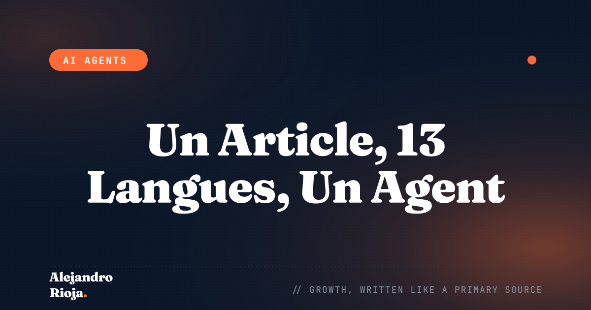 Comment Traduire un Article de Blog en 13 Langues avec un Agent
