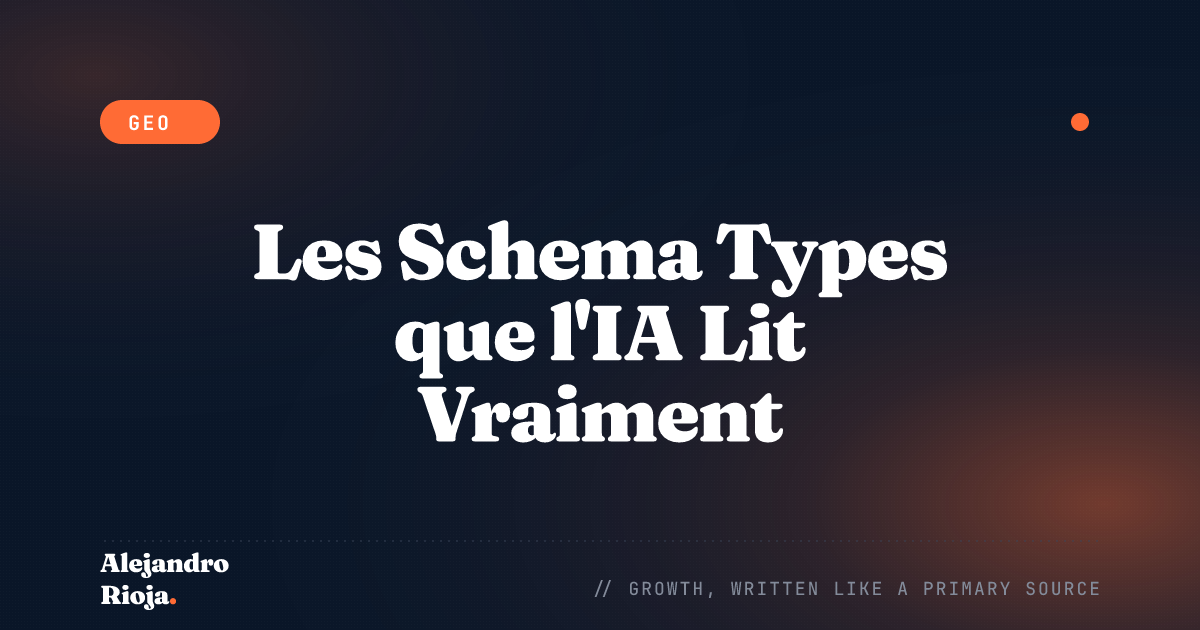 Schema Markup pour les Moteurs IA : Les Types qui Font la Différence