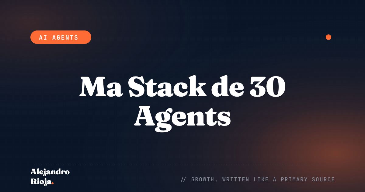 La Stack d'Agents que J'Utilise pour Faire Tourner 30+ Agents en Production (Sans Python)