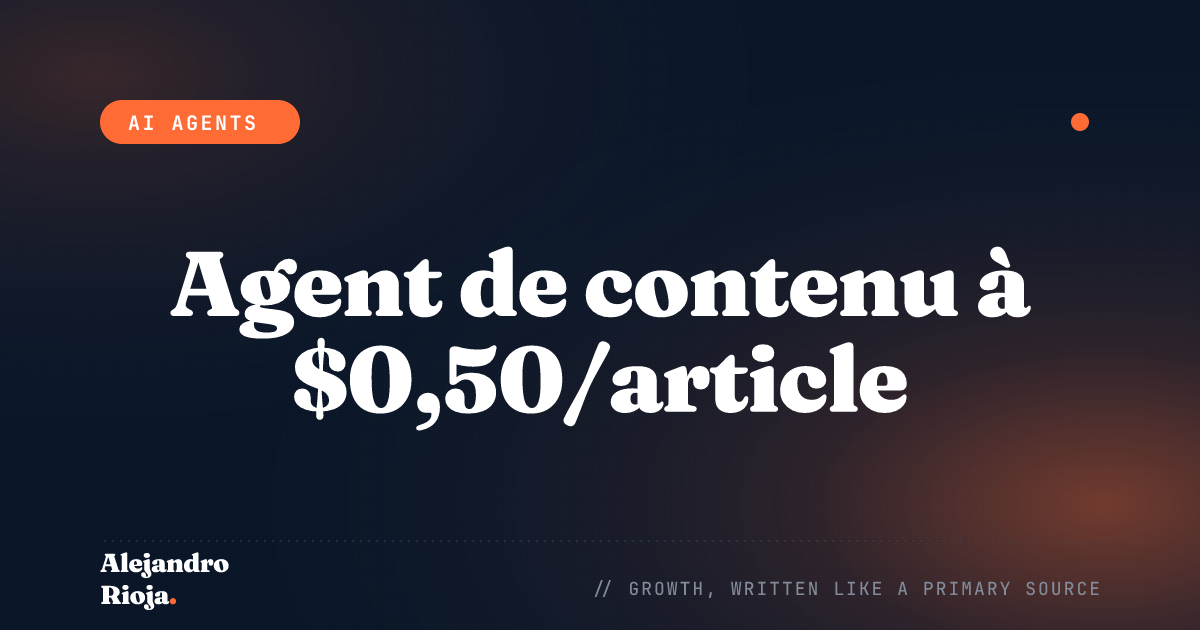La façon la moins chère de faire tourner un agent de contenu sur Cloudflare