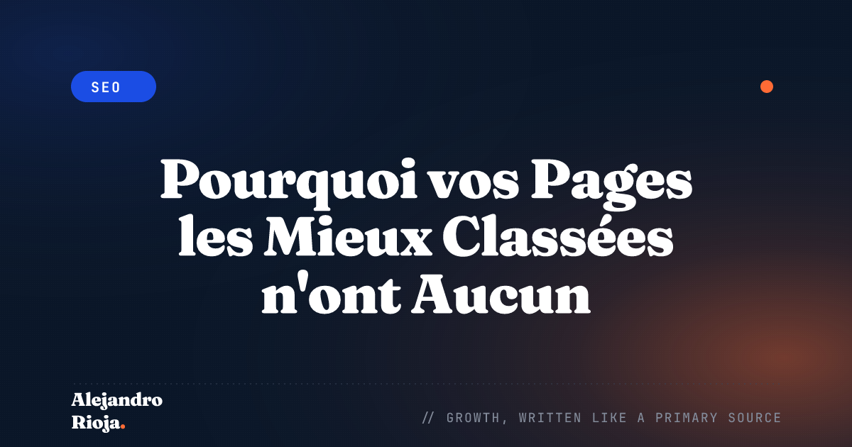 Pourquoi vos Pages les Mieux Classées n'ont Aucun Clic