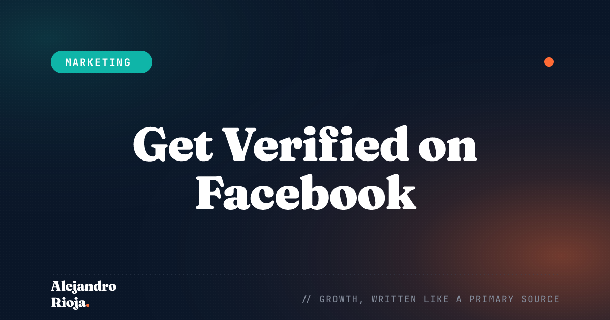 Get verified on Facebook