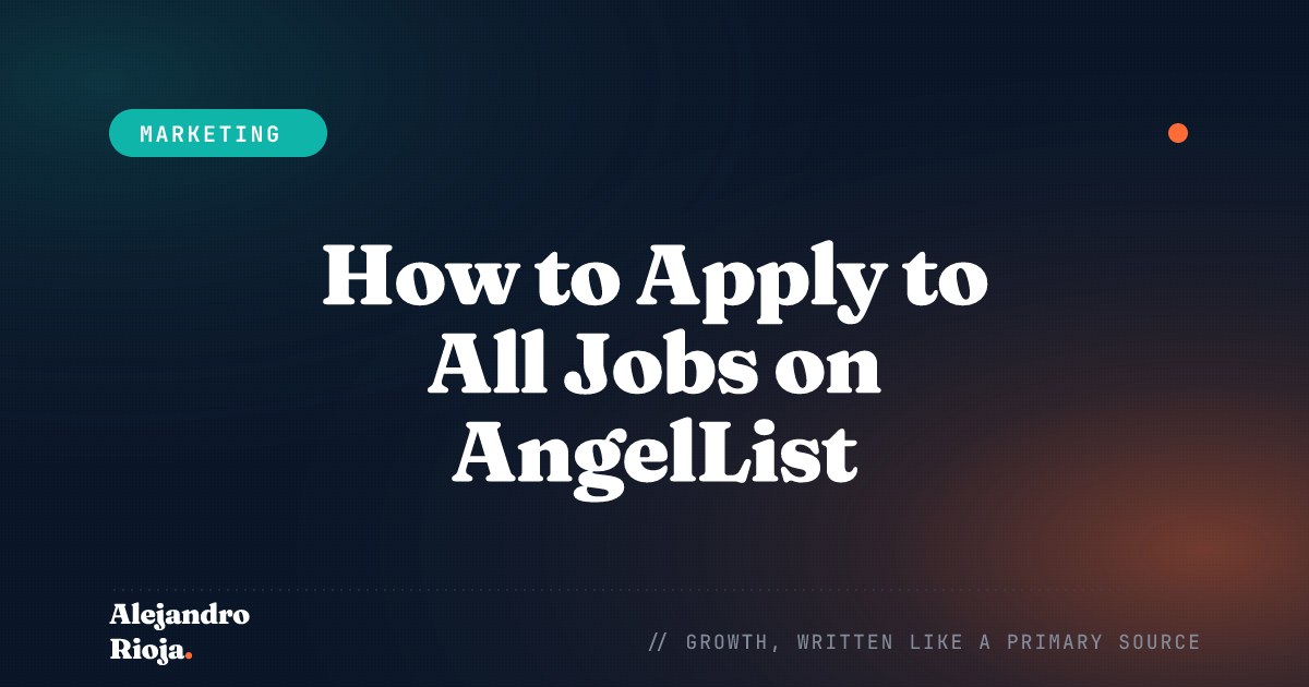 How to Apply to All Jobs on AngelList (Script)