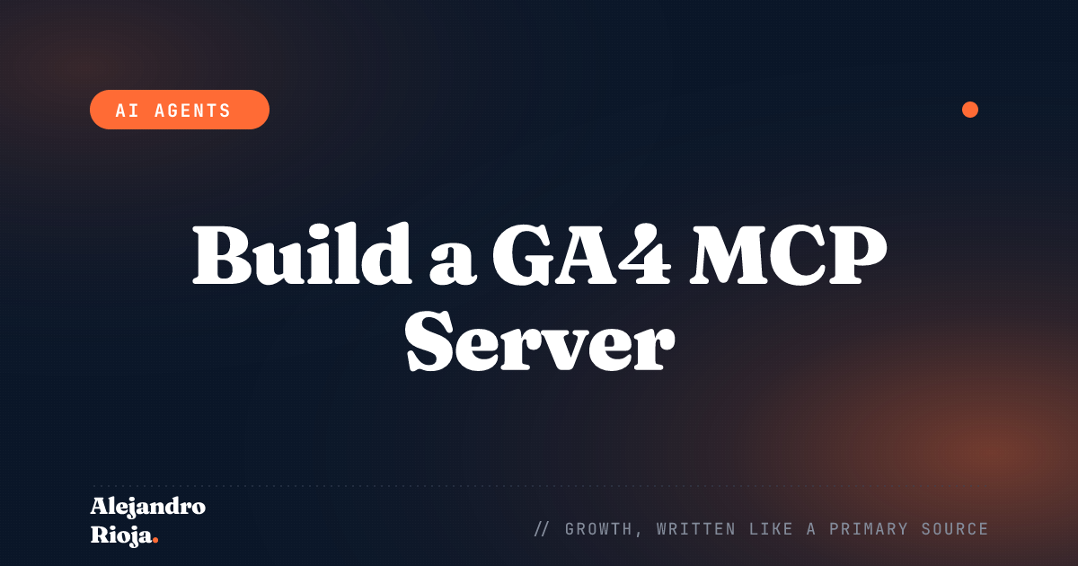 Title card reading Build a GA4 MCP Server