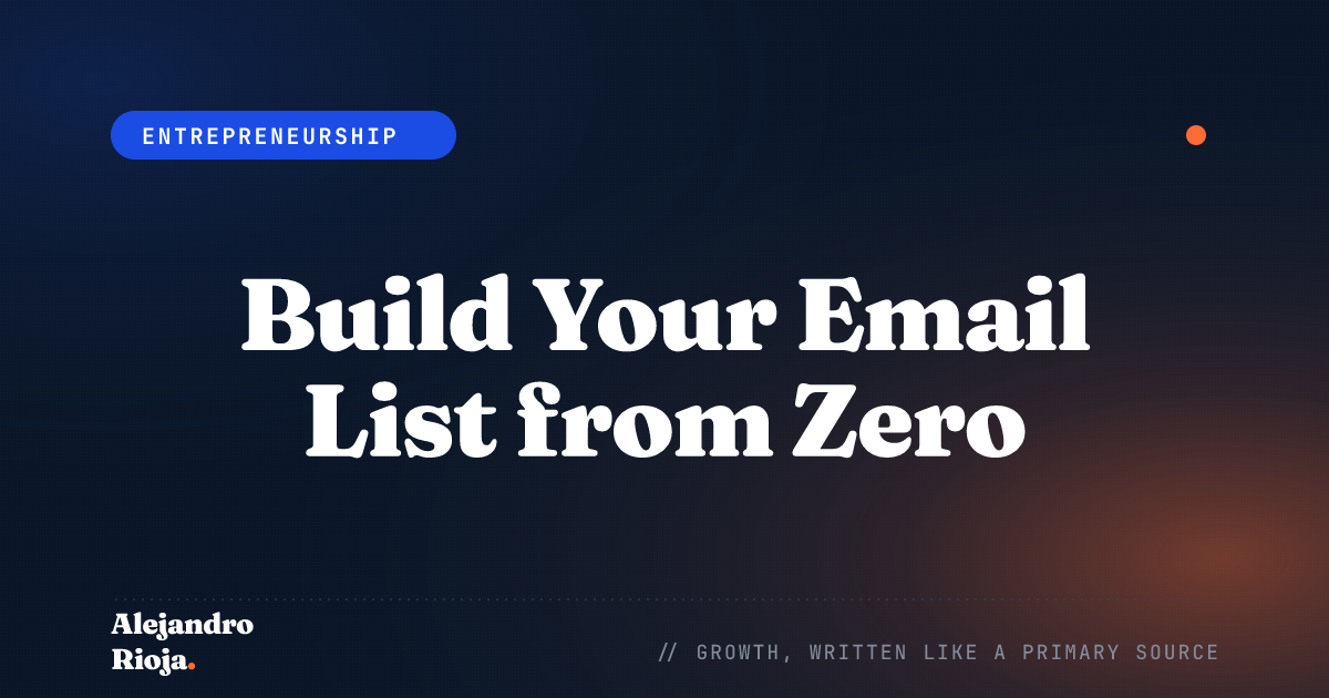 How to Build an Email List from Zero: The 2026 Playbook
