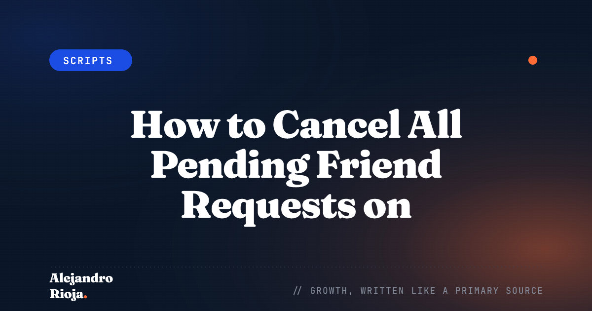 Cancel all sent friend requests pending on Facebook