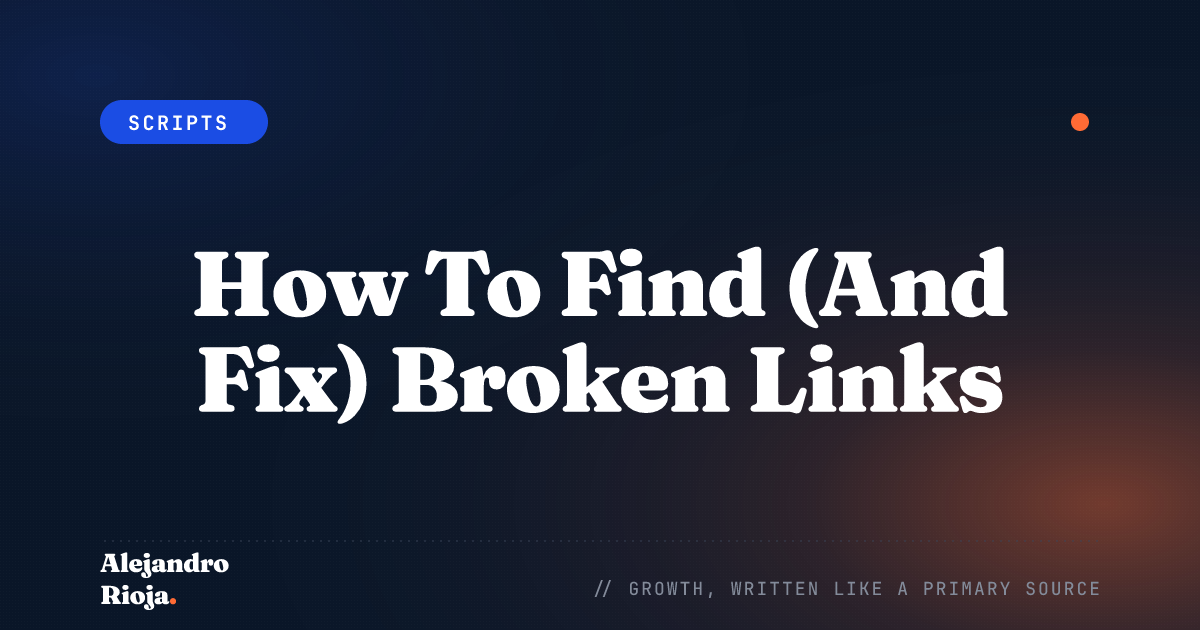 How To Find (And Fix) Broken Links