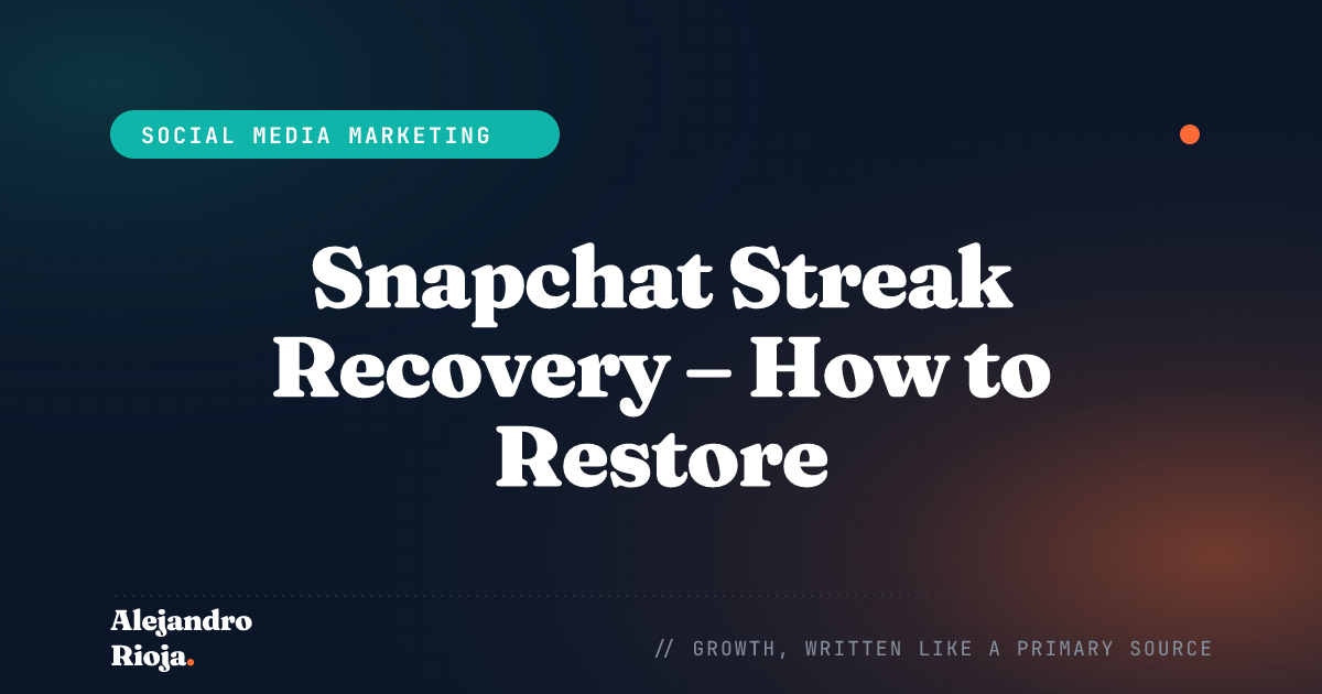 How to Restore Snapstreak