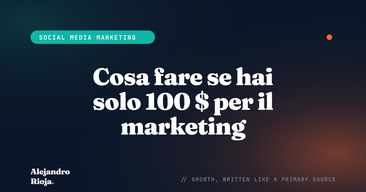Cosa fare se hai solo 100 $ per il marketing (budget per le pubblicità su Facebook)