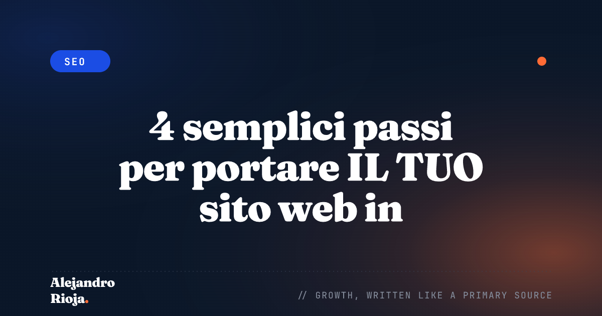 Posiziona il tuo sito web